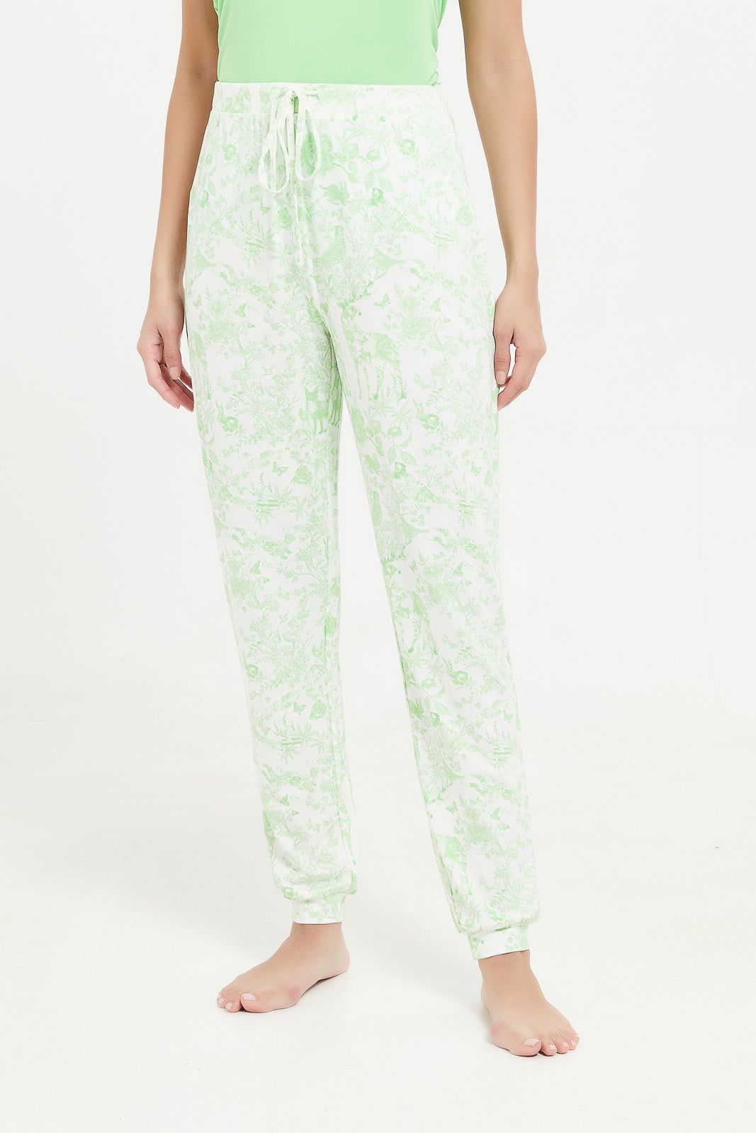 Women Green Printed Pyjama Set (2 Piece) sold by Redtag product image thumbnail 3