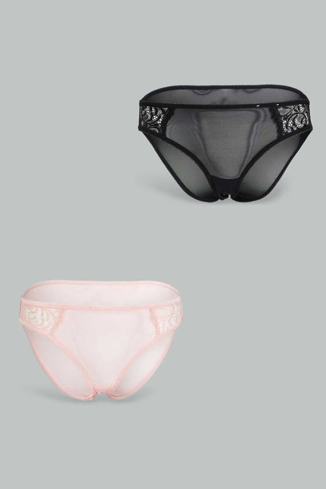 Black And Pink Bikini Brief For Women (Pack of 2) sold by Redtag