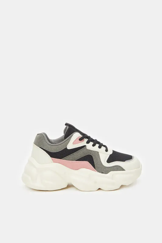 Women Assorted Lace Up Chunky Sneaker sold by Redtag