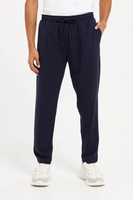 Men Navy Jogger Fit Trousers sold by Redtag