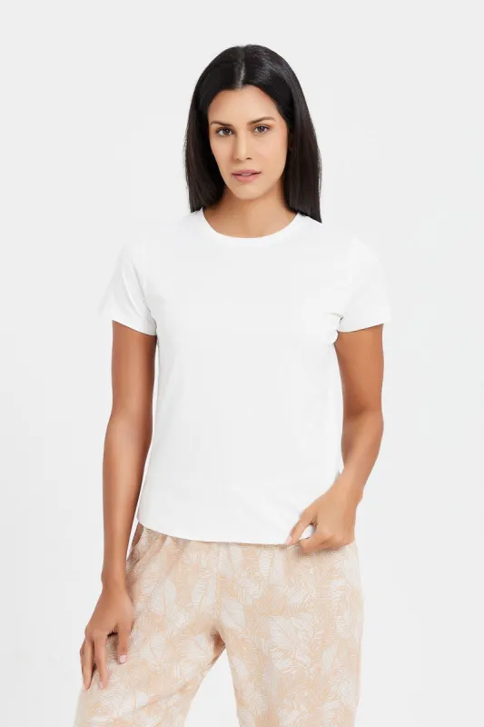 Women White Soft Touch T-Shirt sold by Redtag