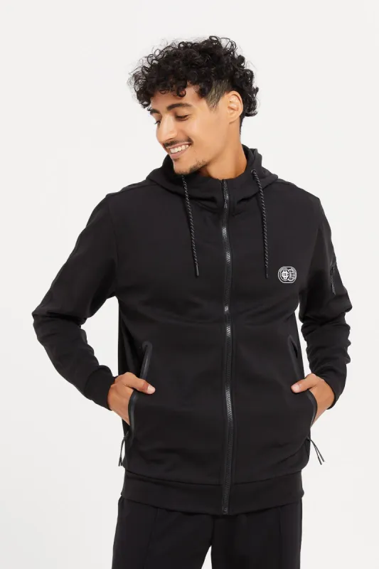 Men Black Embellished Sweatshirt sold by Redtag