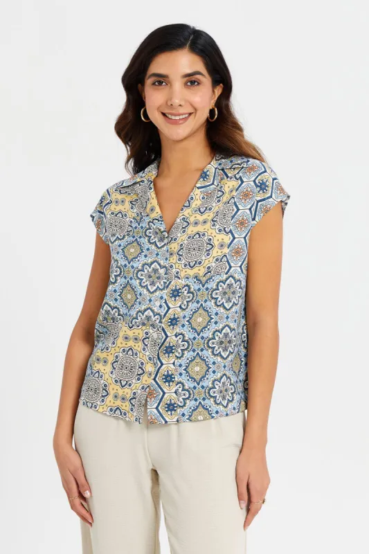 Women Multicolour Printed Shirt sold by Redtag