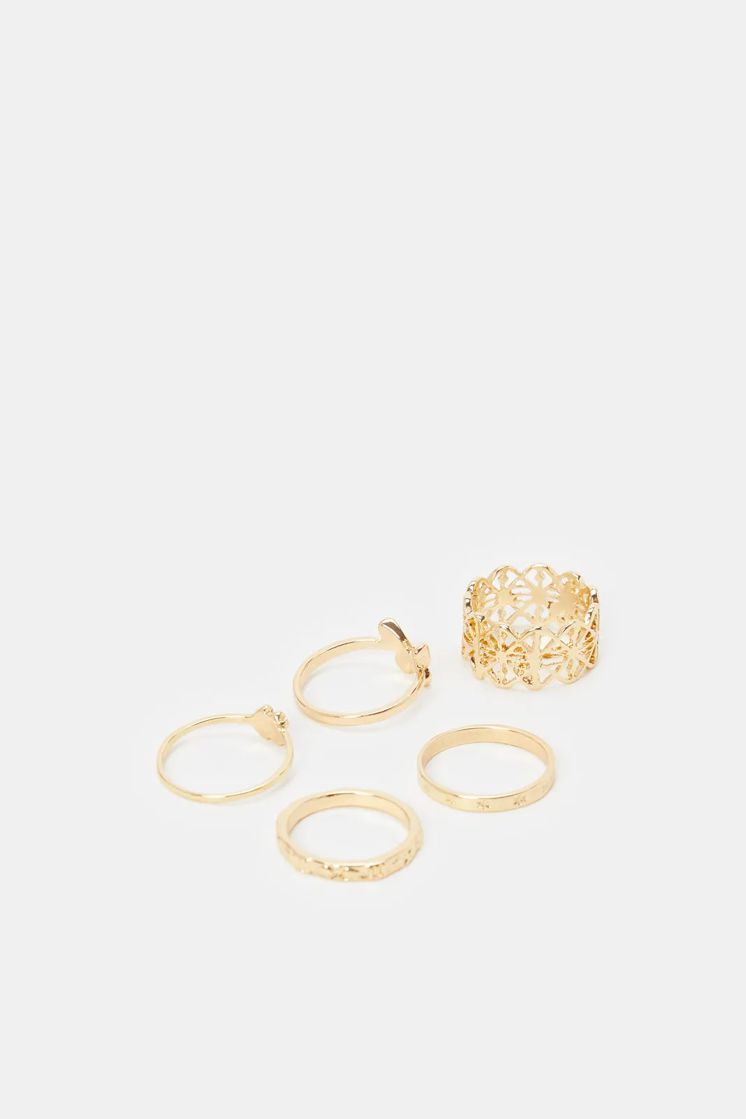 Women Gold Embellished Ring Set (5 Piece) sold by Redtag product image thumbnail 2