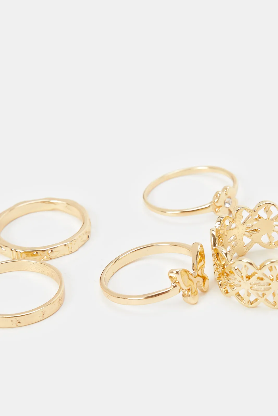 Women Gold Embellished Ring Set (5 Piece) sold by Redtag product image thumbnail 3