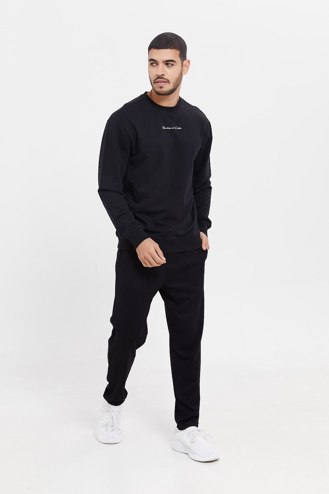 Men Black Embroidered Sweatshirt sold by Redtag product image thumbnail 2