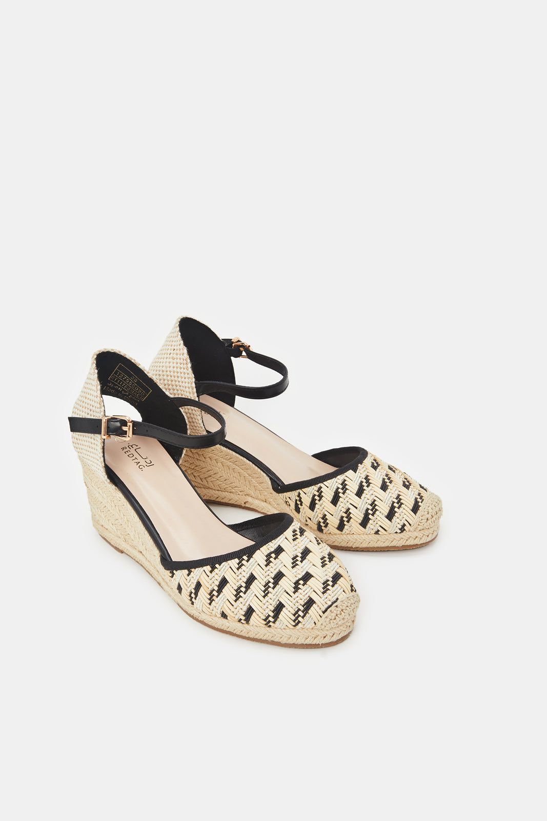 Women Beige And Black Espadrille Wedge sold by Redtag product image thumbnail 2