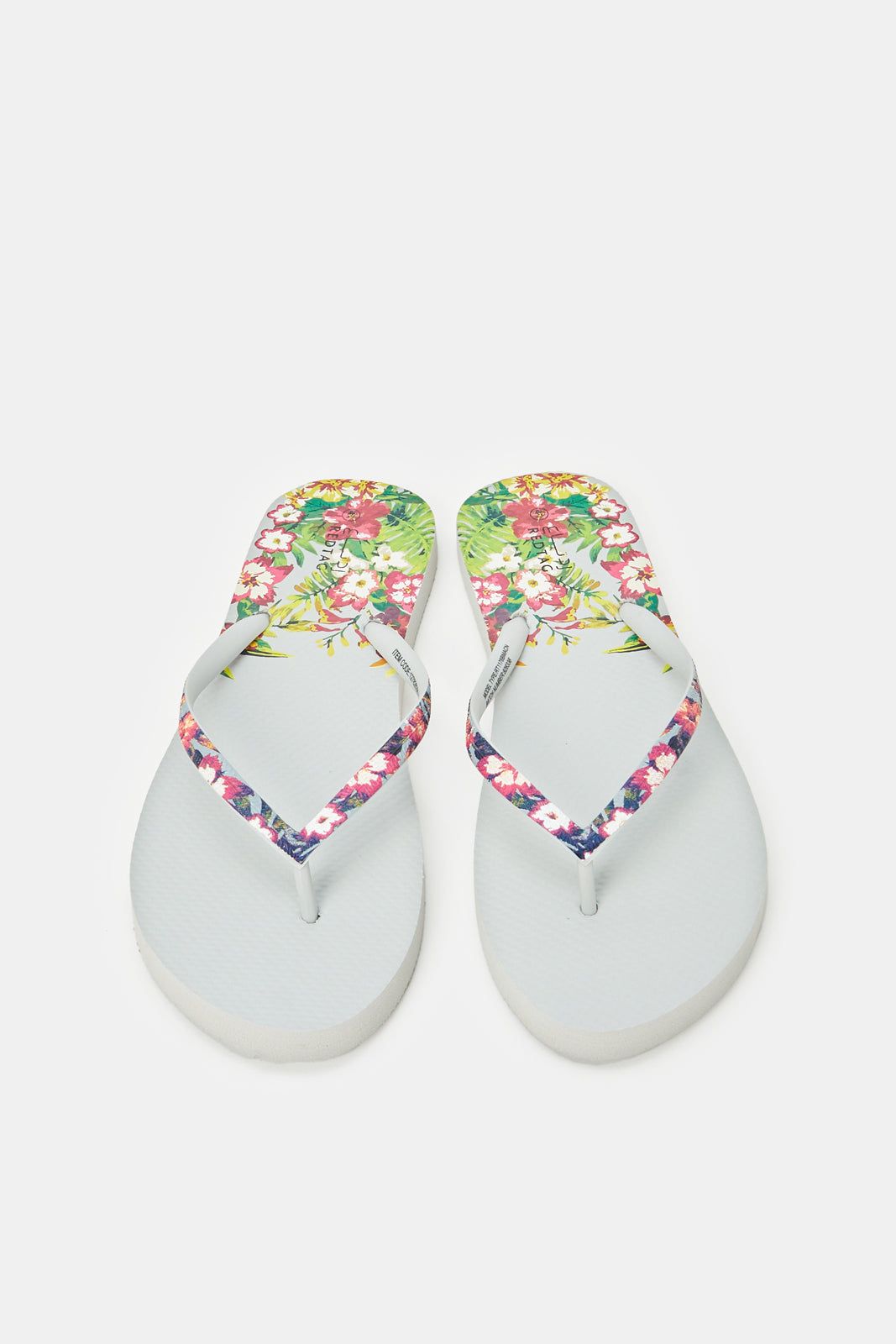 Women Grey Floral Print Flip Flop sold by Redtag product image thumbnail 2