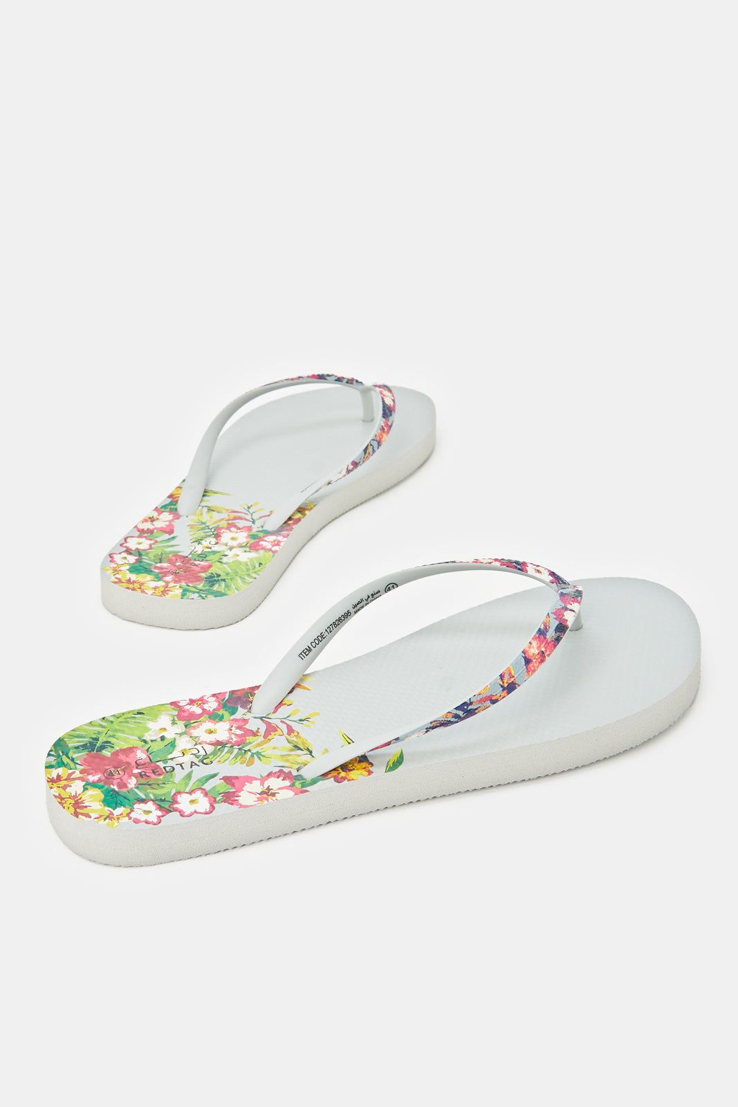 Women Grey Floral Print Flip Flop sold by Redtag product image thumbnail 4