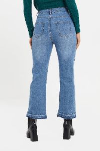 Women Medium Blue Waist Straight Fit Jeans sold by Redtag