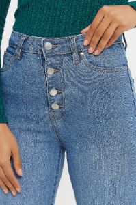 Women Medium Blue Waist Straight Fit Jeans sold by Redtag