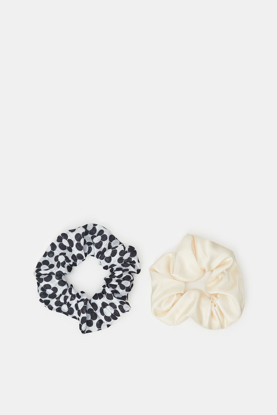 Women Beige And White Scrunchies Set (Pack of 2) sold by Redtag