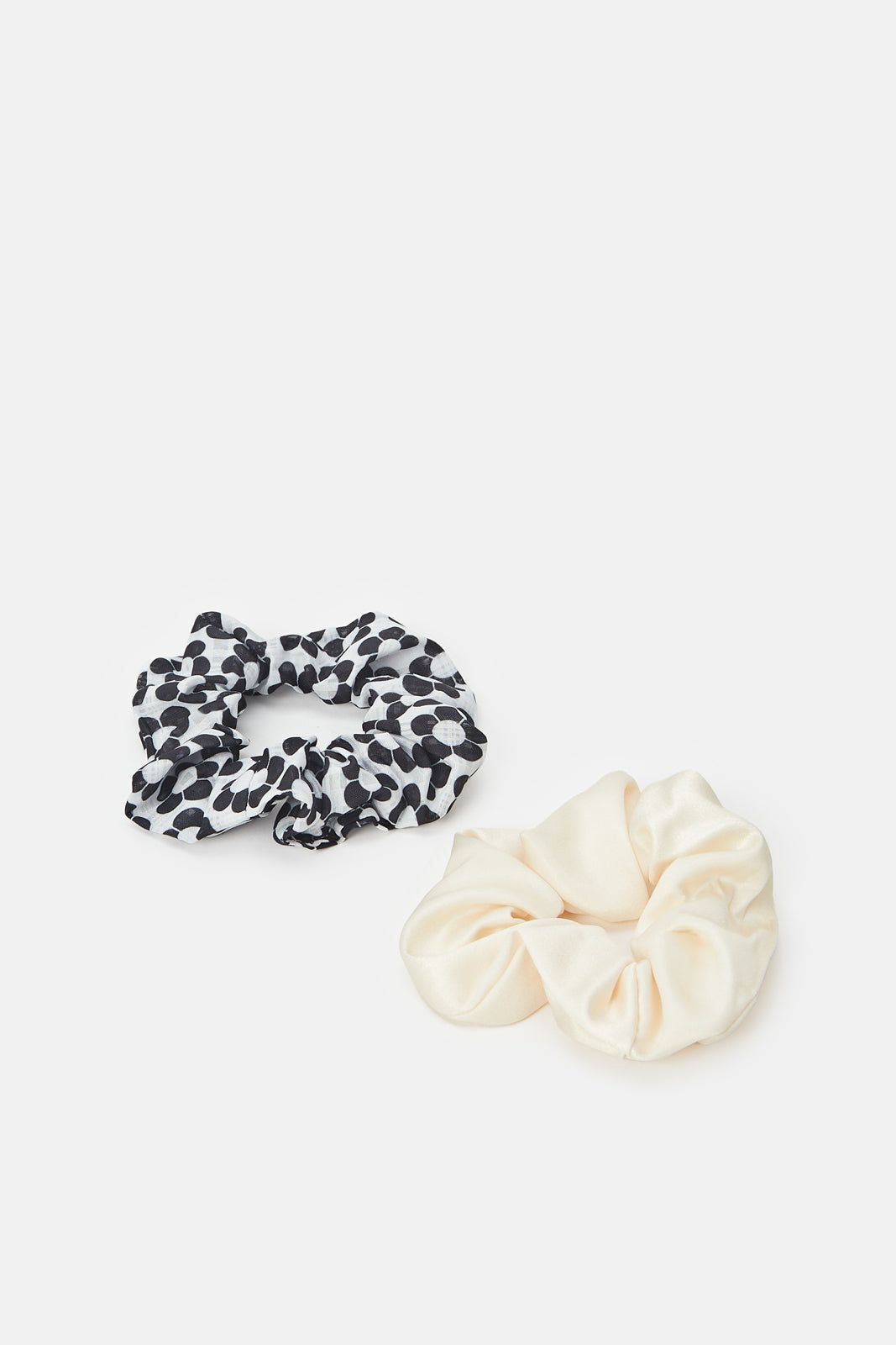 Women Beige And White Scrunchies Set (Pack of 2) sold by Redtag product image thumbnail 2