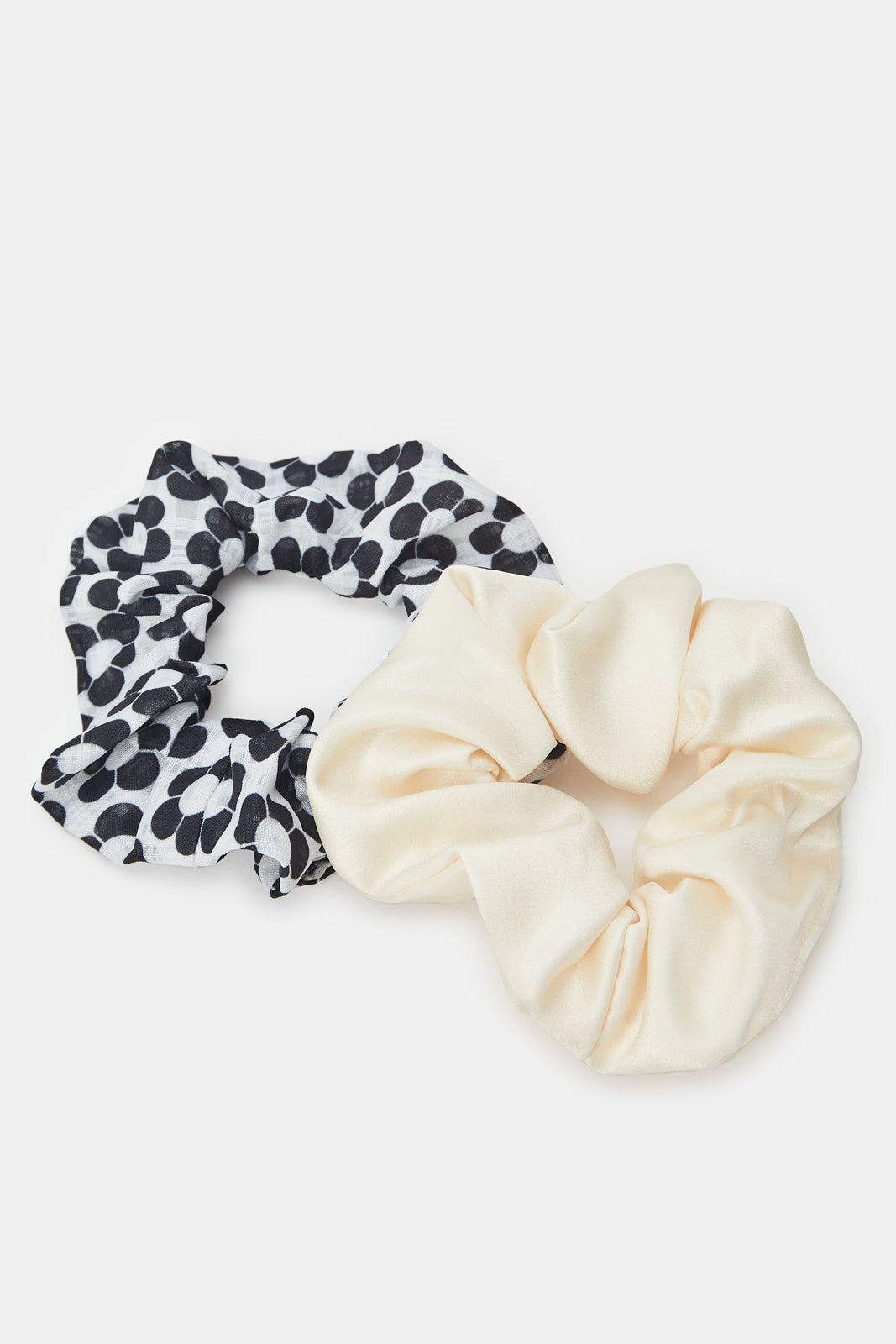 Women Beige And White Scrunchies Set (Pack of 2) sold by Redtag product image thumbnail 3