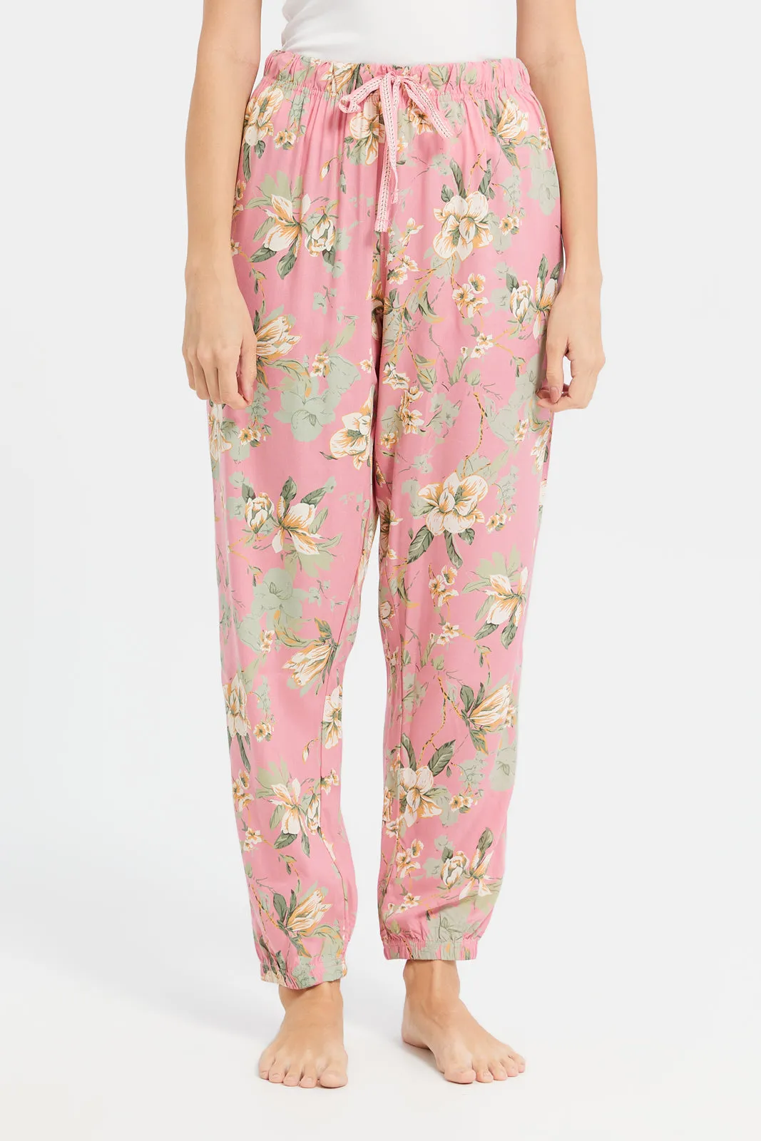 Women Pink Printed Pyjama Bottom sold by Redtag