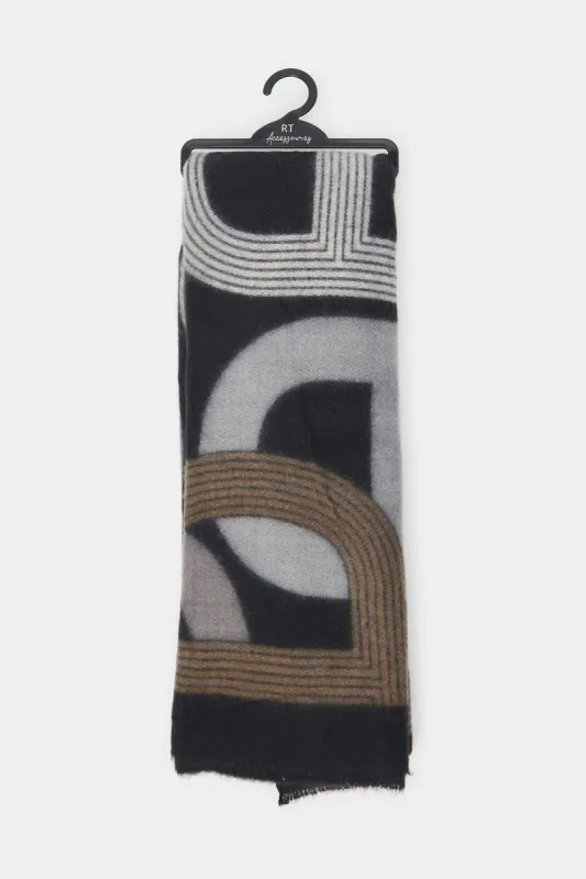 Women Multicolour Embellished Knitted Blanket Scarf sold by Redtag