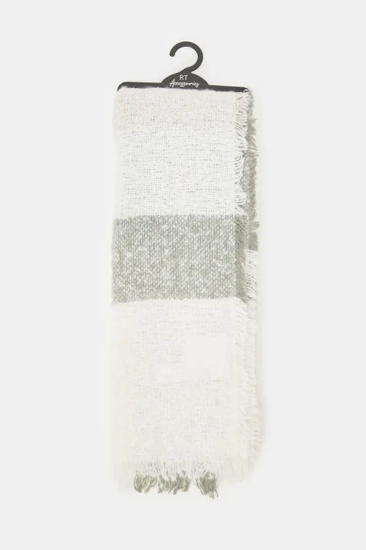 Women Multicolour Knitted Blanket Scarf sold by Redtag