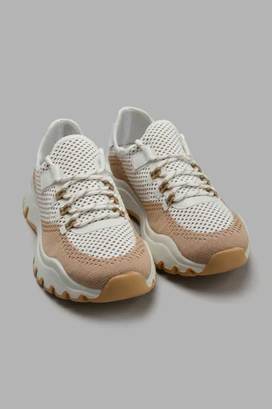 White And Beige Chunky Sneaker sold by Redtag