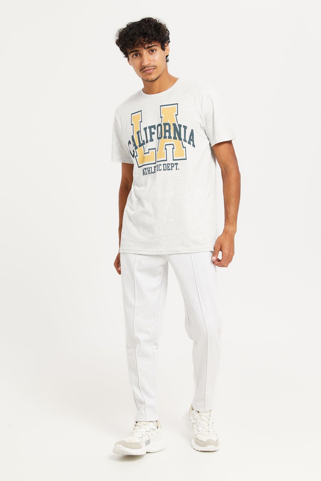 Men Ecru Fleece Active Pants sold by Redtag product image thumbnail 2