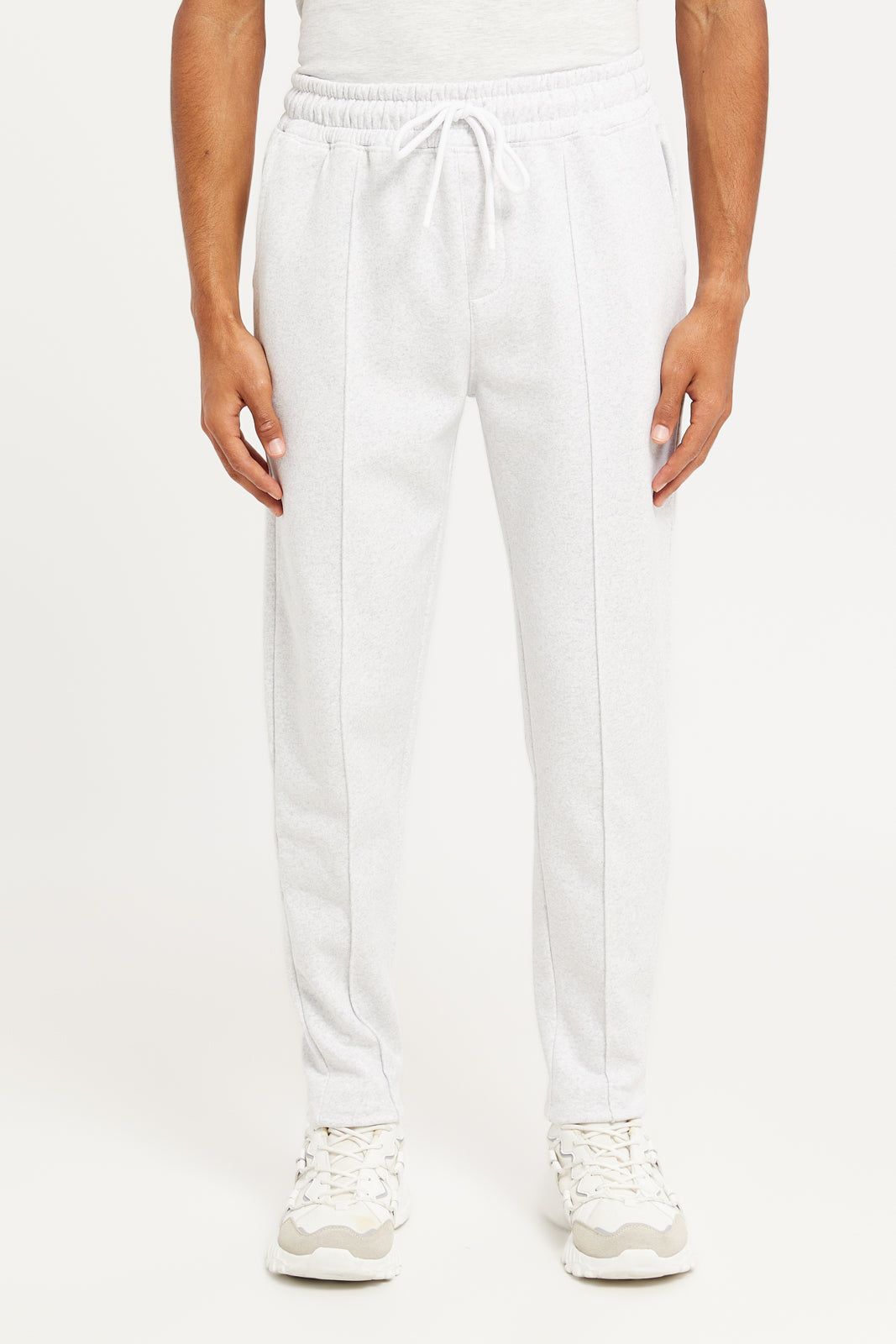 Men Ecru Fleece Active Pants sold by Redtag