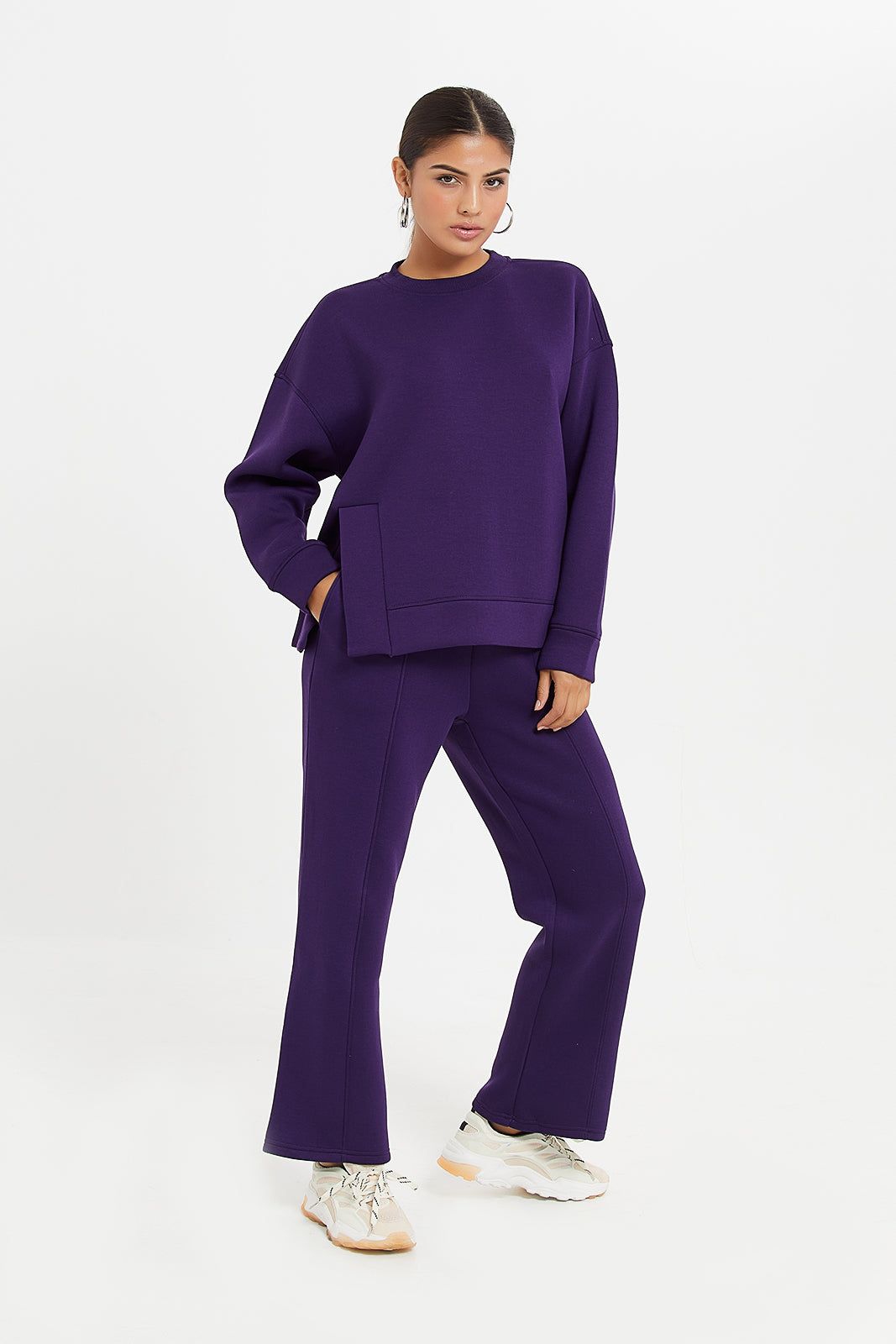 Women Purple Plum Wide Leg Pants sold by Redtag product image thumbnail 2