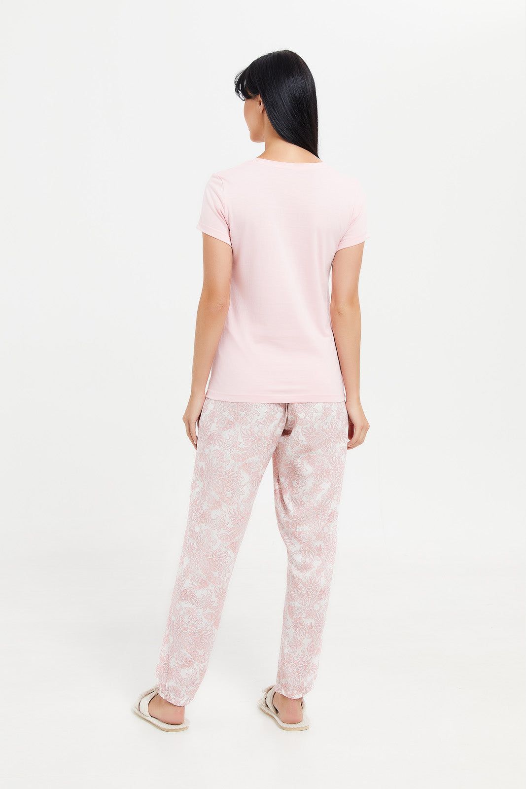 Women Pink Printed Pajama Set (2 Piece) sold by Redtag product image thumbnail 4