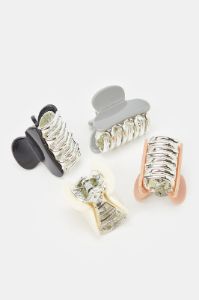 Women Assorted Embellished Hair Claw Set (Pack of 4) sold by Redtag