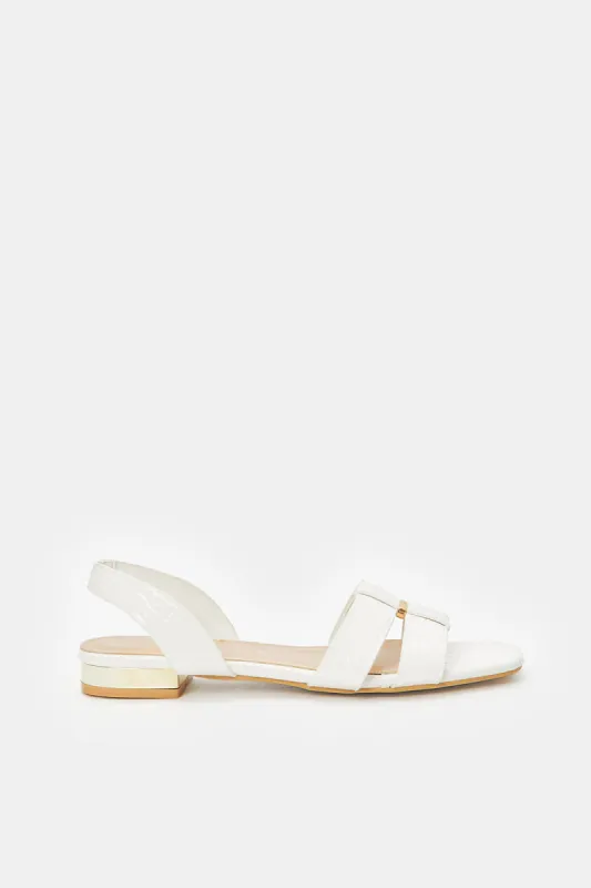 Women White Slingback Sandal sold by Redtag