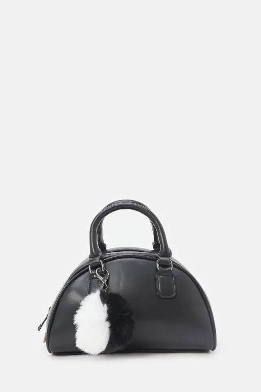 Women Black Embellished Bollin Bag sold by Redtag