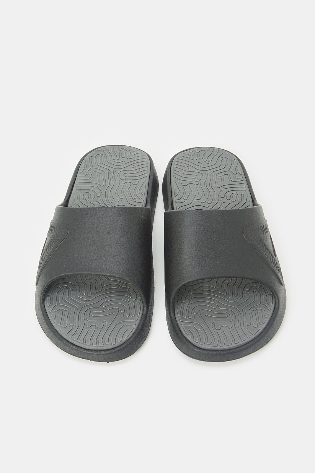 Men Black Moulded Comfort Slide sold by Redtag product image thumbnail 2