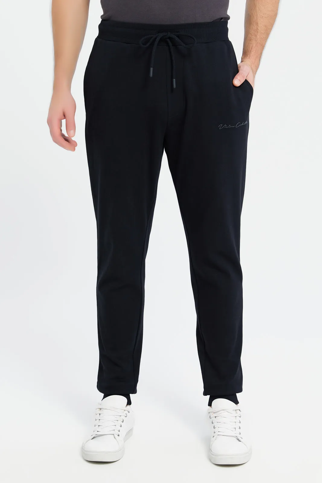 Men Black Soft Touch Joggers sold by Redtag
