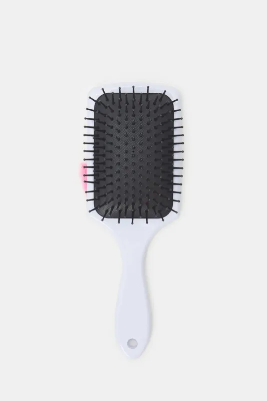 Women Pink And White Hair Brush sold by Redtag
