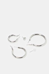 Women Silver Embellished Earrings Set (6 Pairs) sold by Redtag