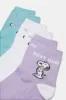 Women Snoopy Print Ankle Length Socks (3 Pairs) sold by Redtag