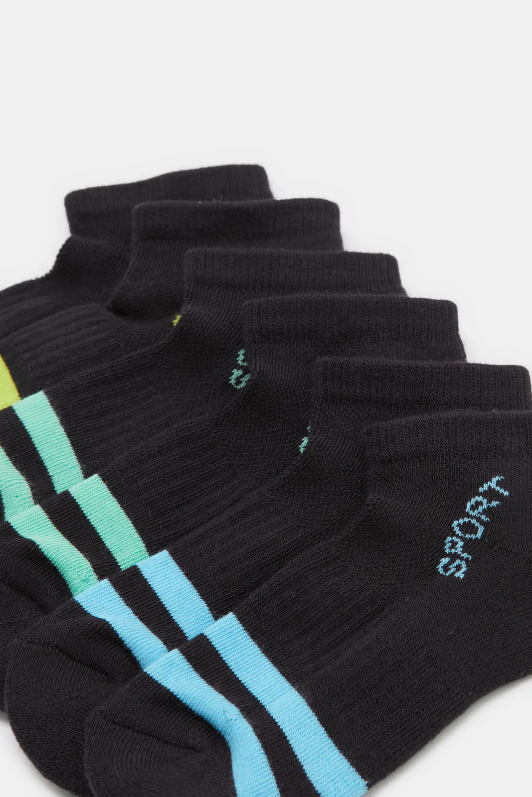 Black Pack Of 3 Ankle Length Sports Mesh Socks sold by Redtag product image thumbnail 3