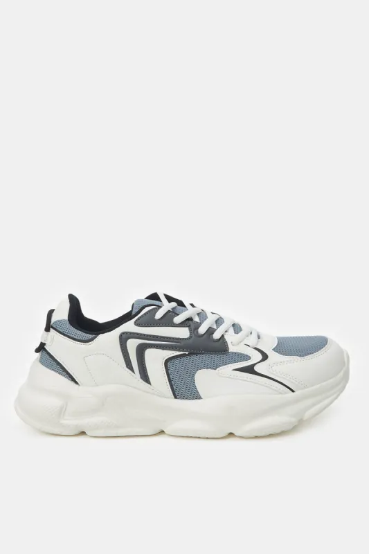 Men White Colour Block Chunky Sneaker sold by Redtag