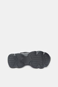 Women Black Chunky Trainer With Silver Trims sold by Redtag