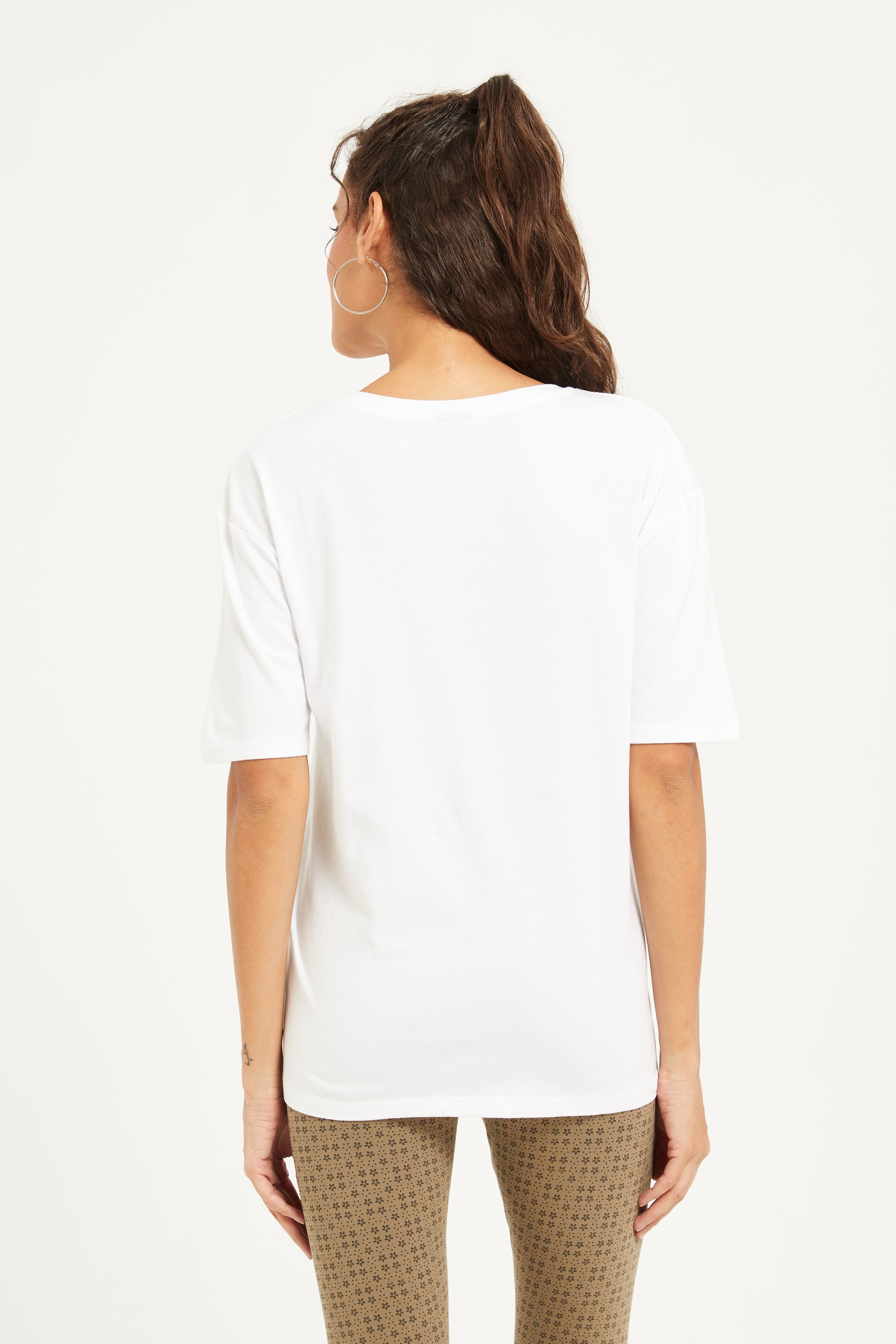 Women White Minnie Mouse Embellished T-Shirt sold by Redtag product image thumbnail 3