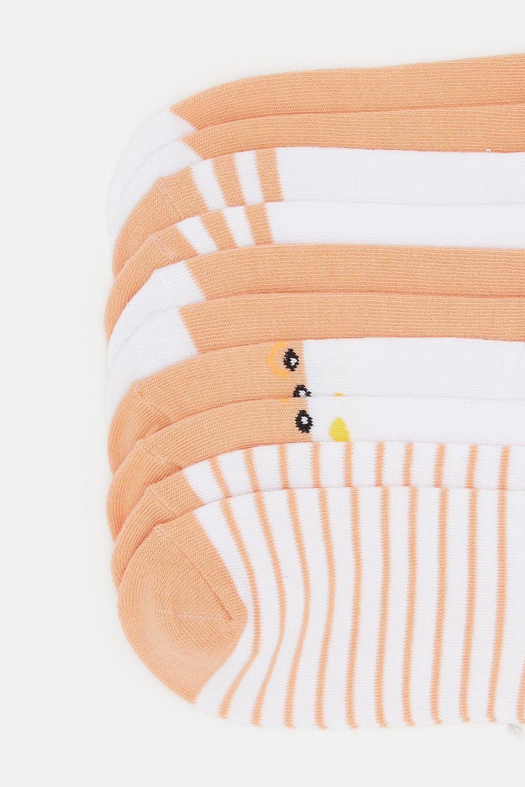 Women Orange And White Printed Ankle Socks (5 Pairs) sold by Redtag product image thumbnail 3