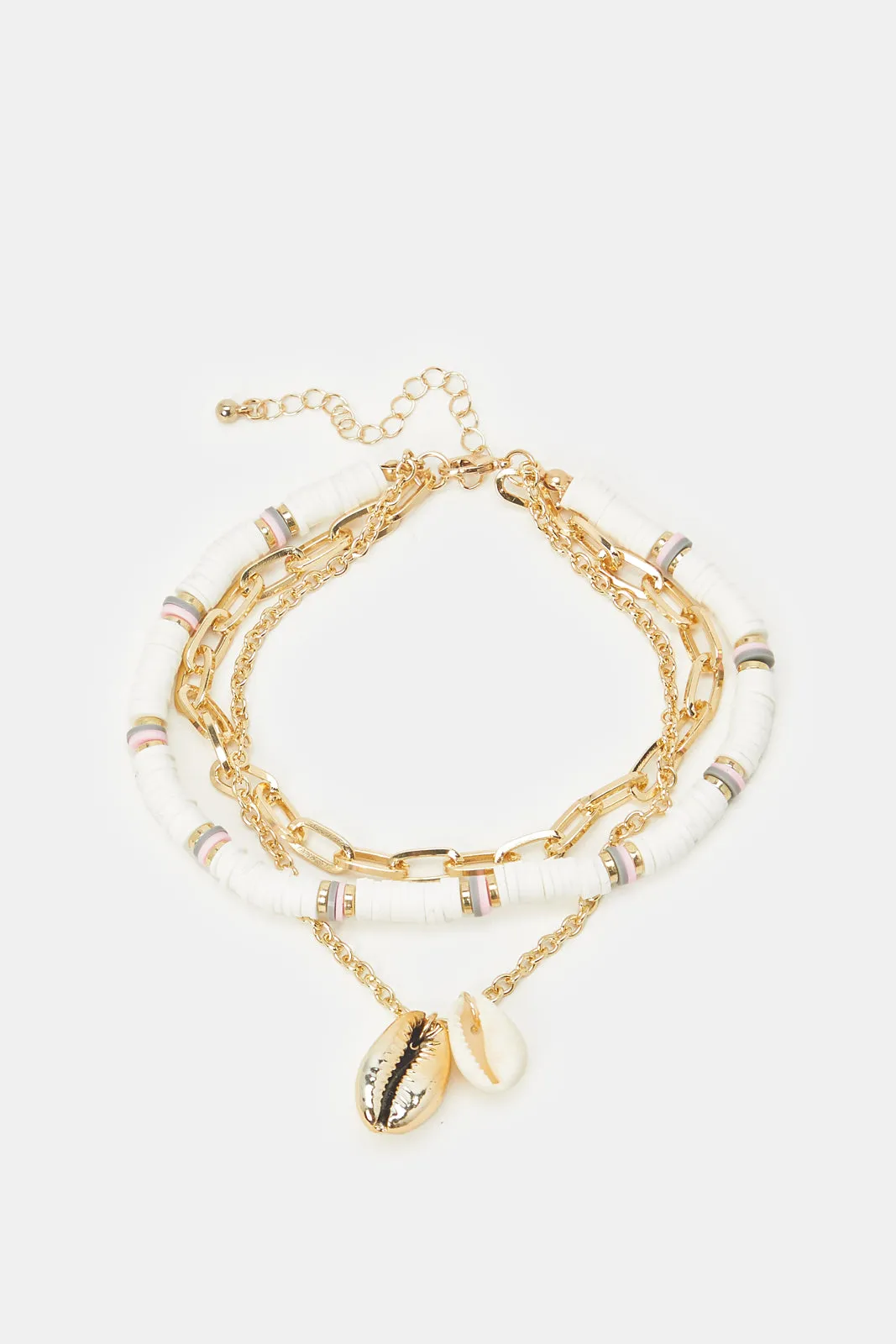 Women Gold Embellished Anklet sold by Redtag