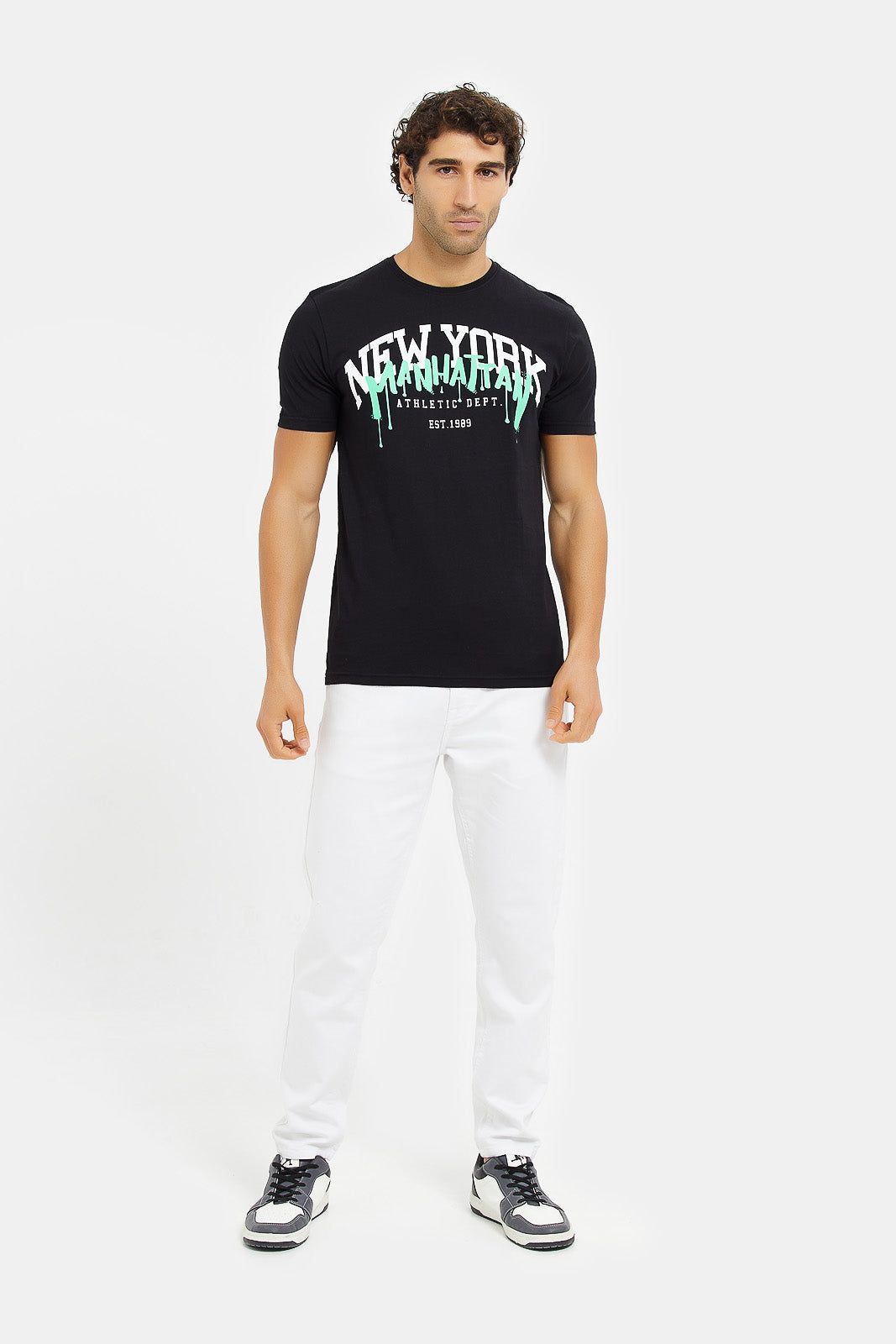 Men Black Graphic T-Shirt sold by Redtag product image thumbnail 2