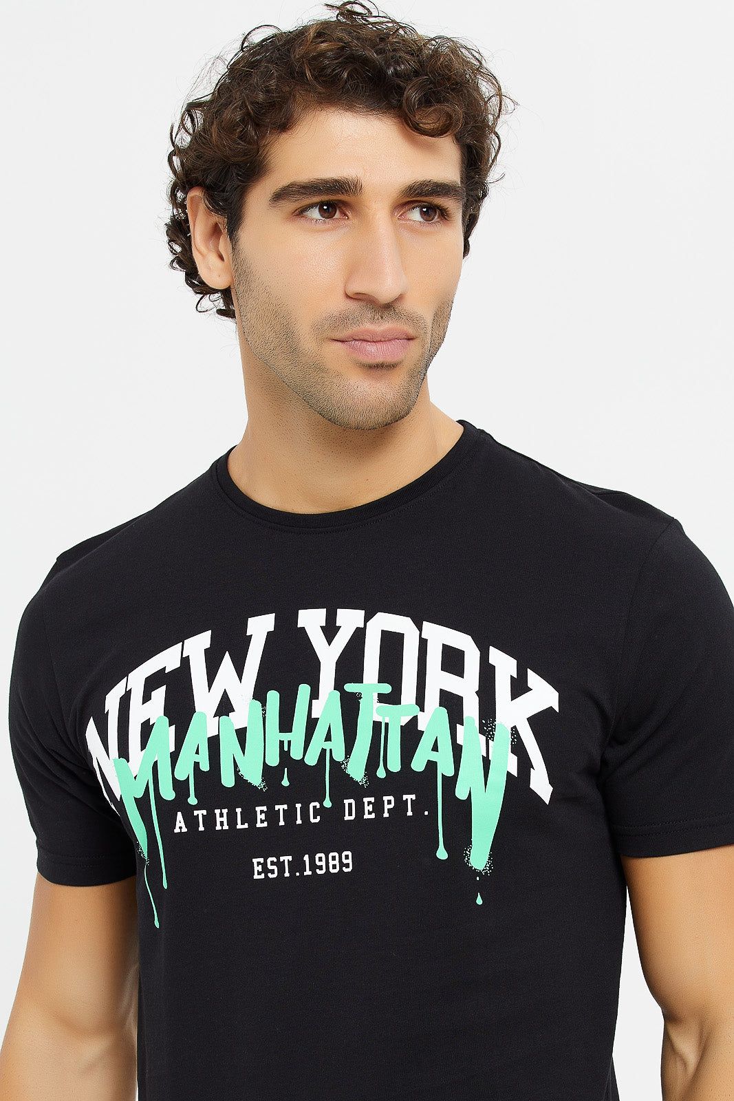 Men Black Graphic T-Shirt sold by Redtag product image thumbnail 4