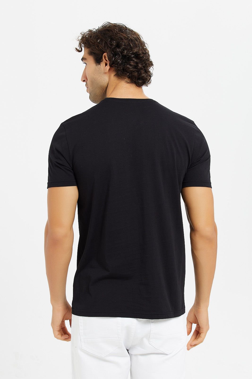 Men Black Graphic T-Shirt sold by Redtag product image thumbnail 3