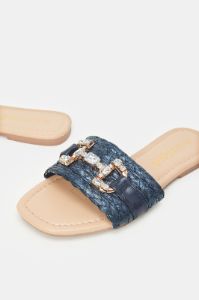 Women Blue Mule With Embellishment sold by Redtag