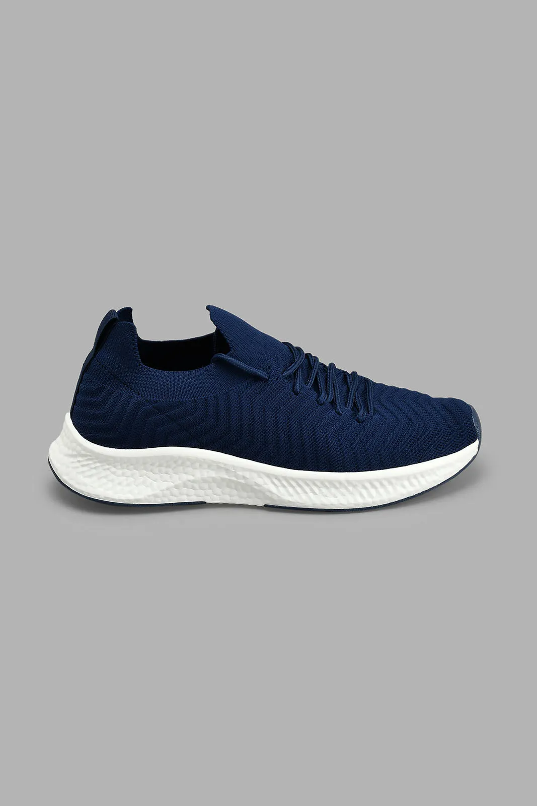 Navy Knitted Sneaker sold by Redtag product image thumbnail 4
