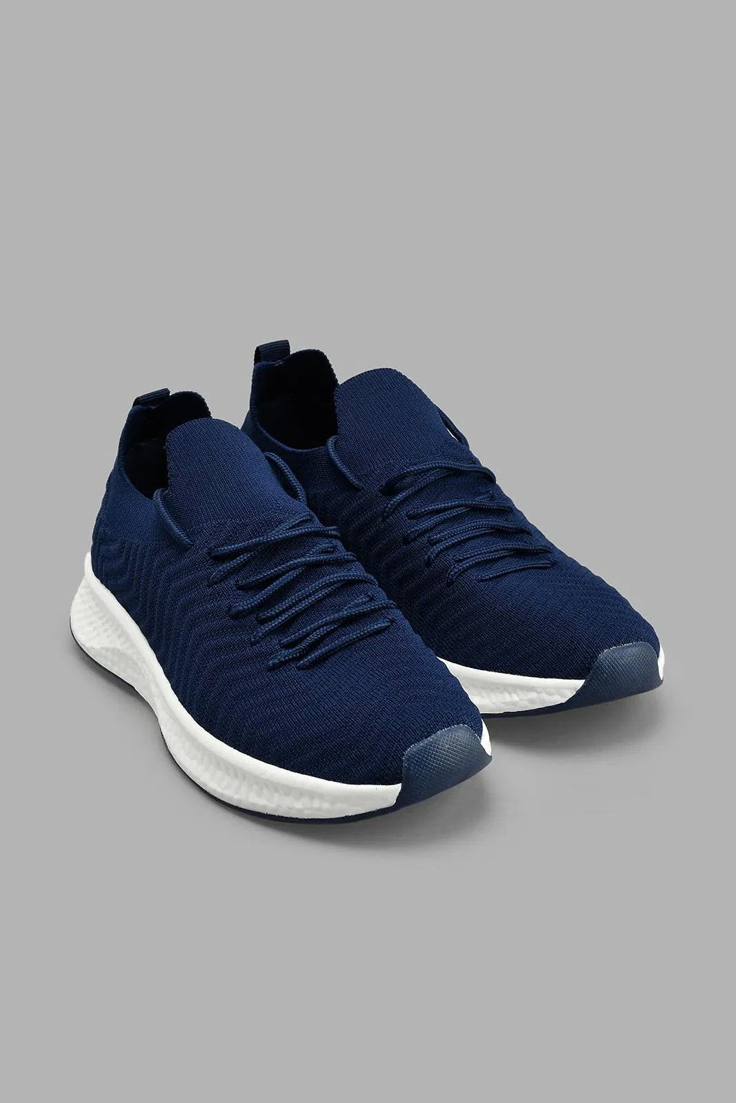 Navy Knitted Sneaker sold by Redtag