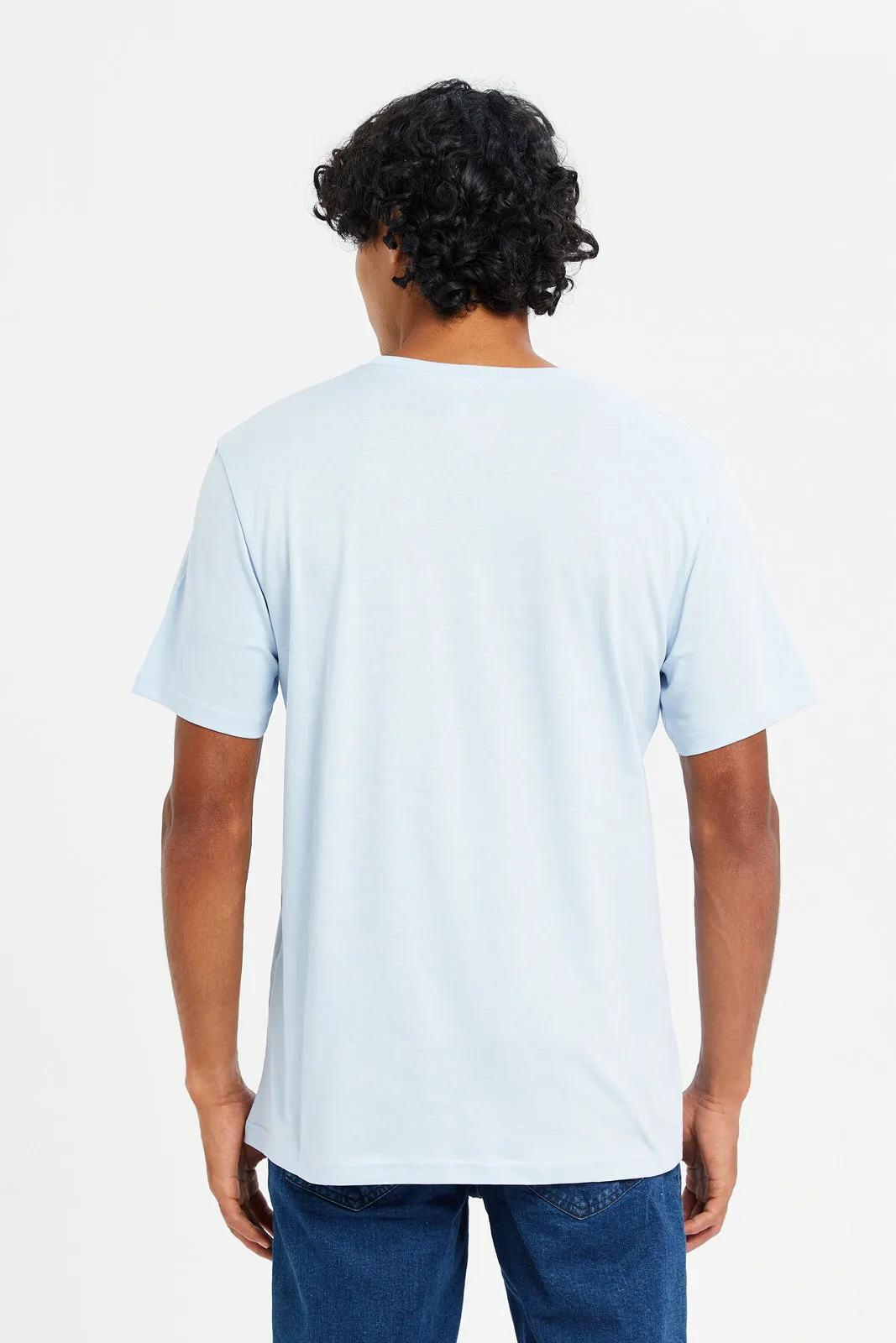 Men Blue Graphic T-Shirt sold by Redtag product image thumbnail 3