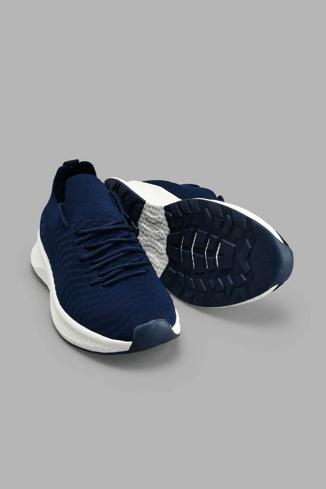 Navy Knitted Sneaker sold by Redtag product image thumbnail 3