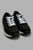 Black Lace Up Sneaker sold by Redtag