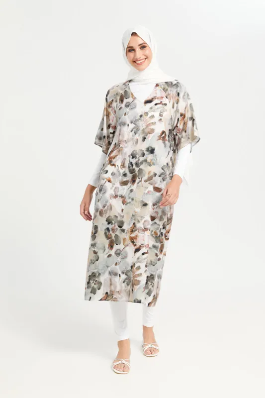 Women Assorted Floral Print Satin Kaftan Dress sold by Redtag
